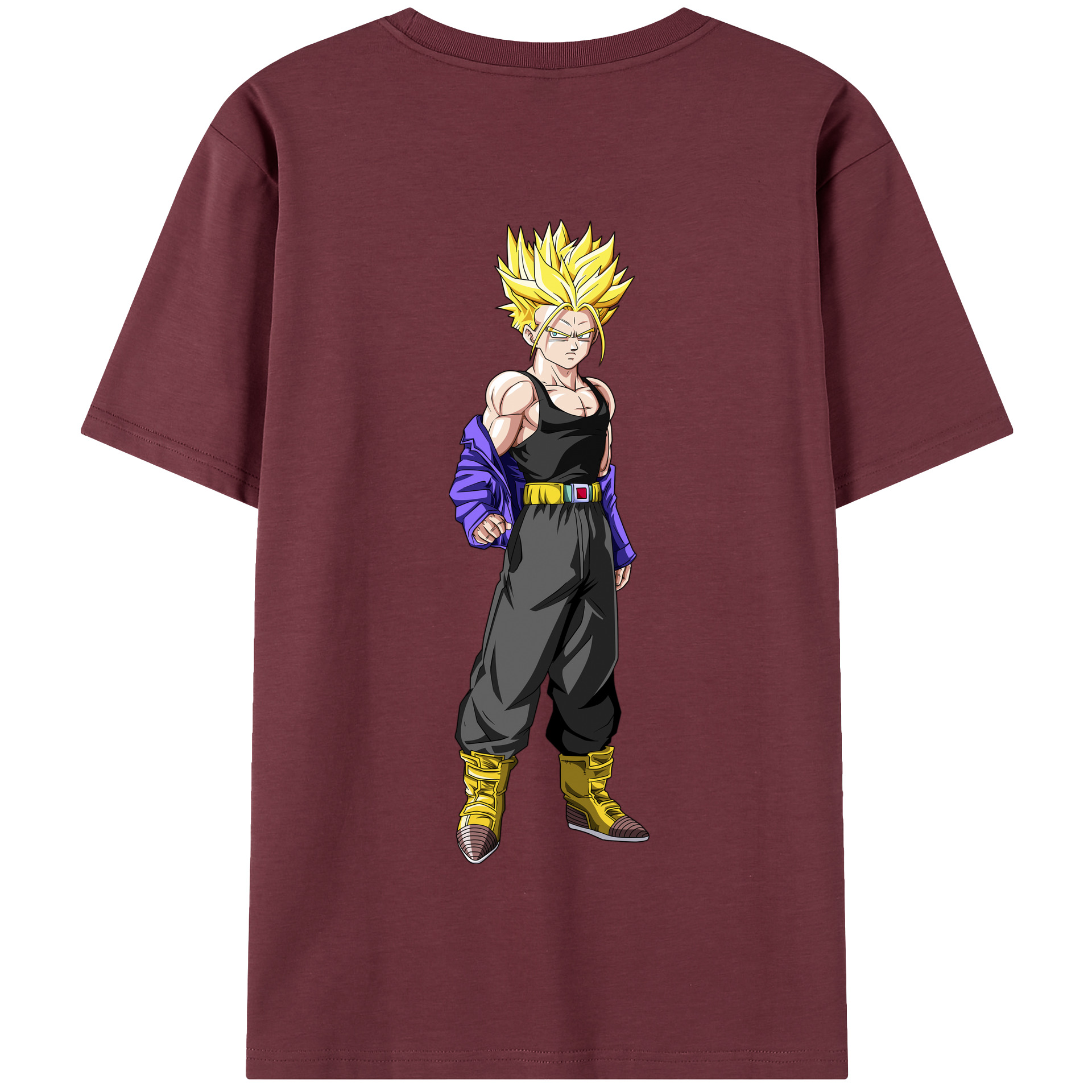 （画像用） ドラゴンボール トランクス（Torankusu）DRAGON BALL Trunks 綿100％半袖Tシャツ（背面プリント）